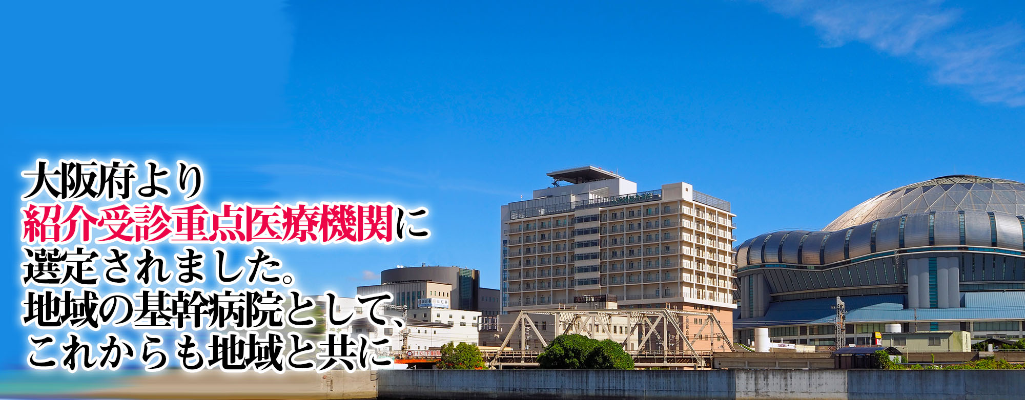 大阪府より紹介受診重点医療機関に選定されました。